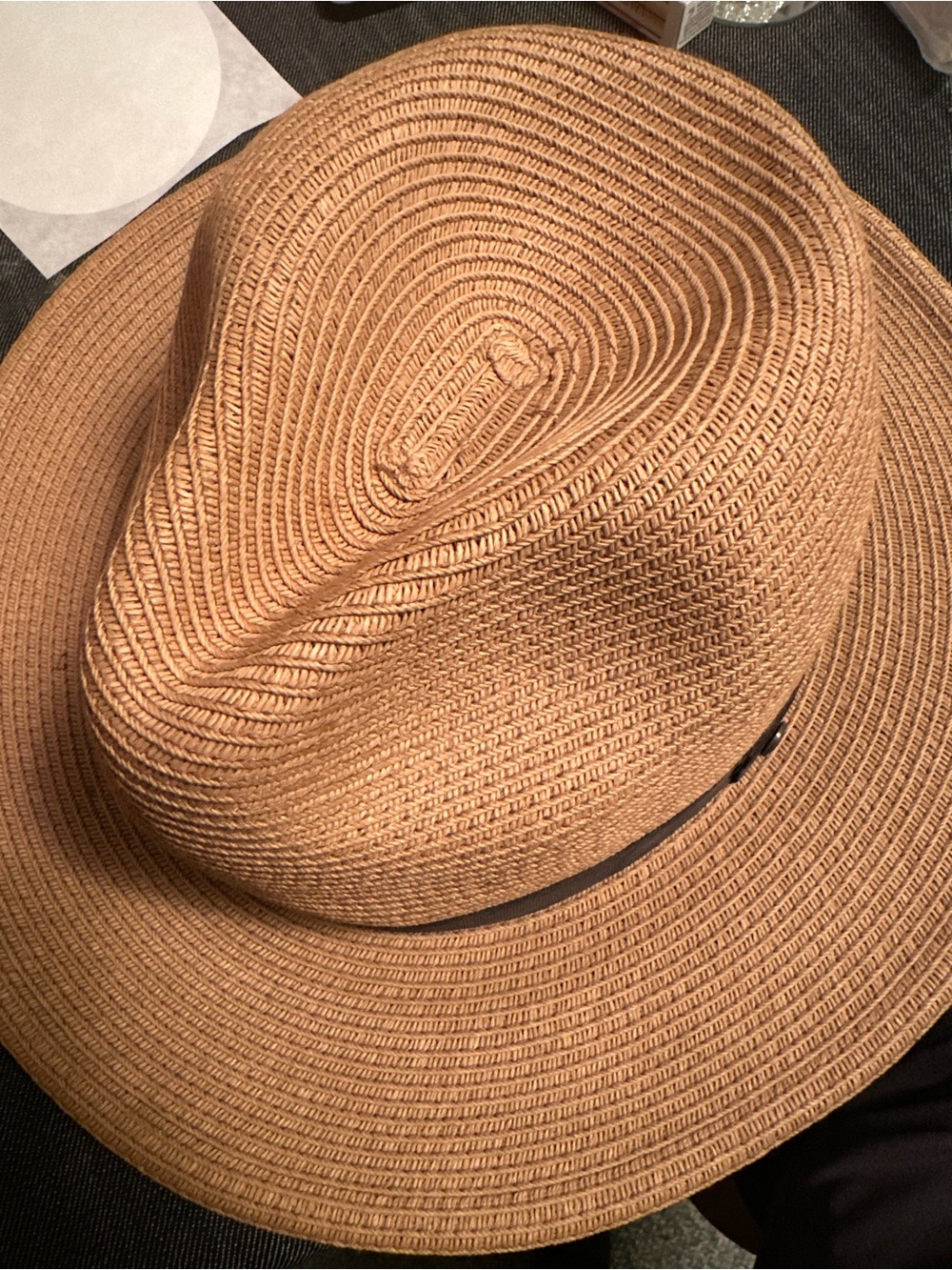 Woven Straw Fedora Hat in Tan - Classic Sun Hat